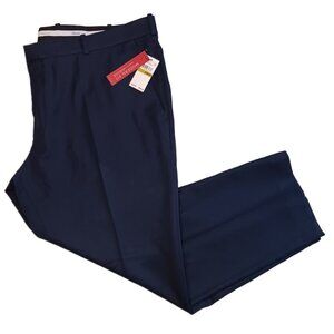 Perry Ellis Mens 44 x 29 Dress Pants Blue (Twilight) Modern Fit Tech Pocket READ